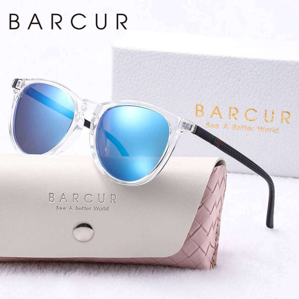 BARCUR Pink Polarized Glasses Bright Comfort PC Round Frame Holiday Travel Women Sunglasses Most Fashion Gift For Girls 26Y0119