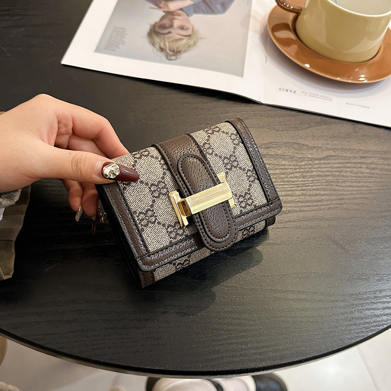 Ladies Long Wallet Large - Capacity Multi - Slot Classic Short Money Clip
