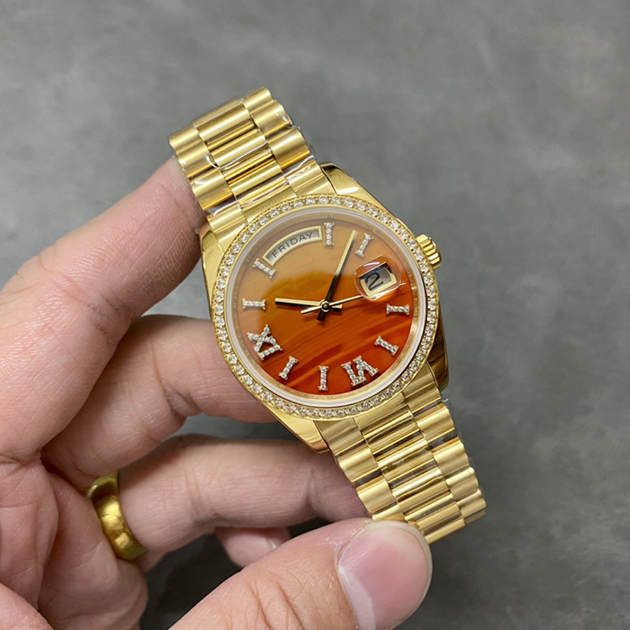 Men Watch Diamond 904L Stainless Steel Sapphire Disc 36MM 2836 Machinery Automatic Movement Women Watches Roman Numerals