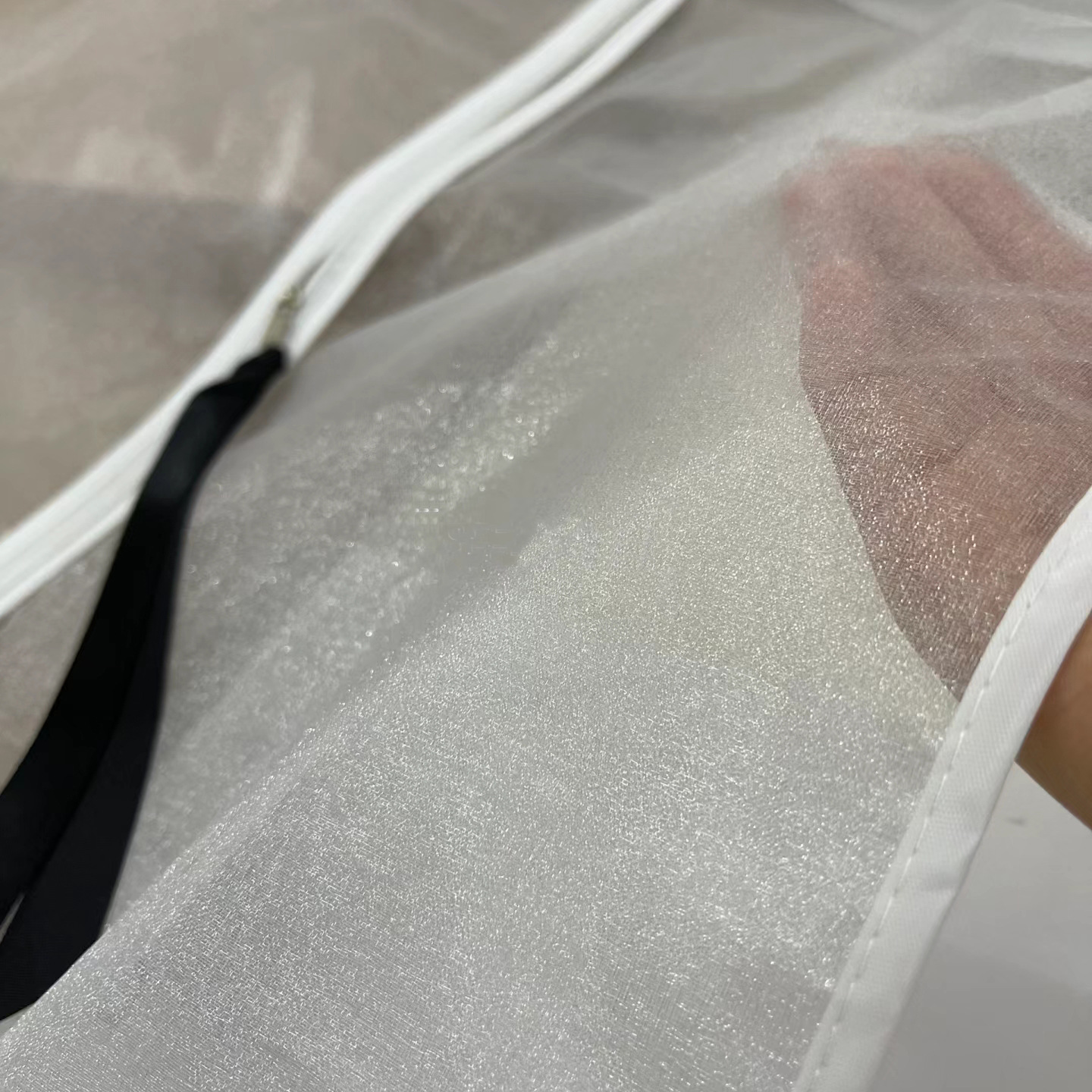 Luxury Premium Organza Breathable Garment Dust Covers Pearl White Water-Glossy Fabric Storage Bags Specialized For Mink/Fur Coats Lightweight 60*90/11