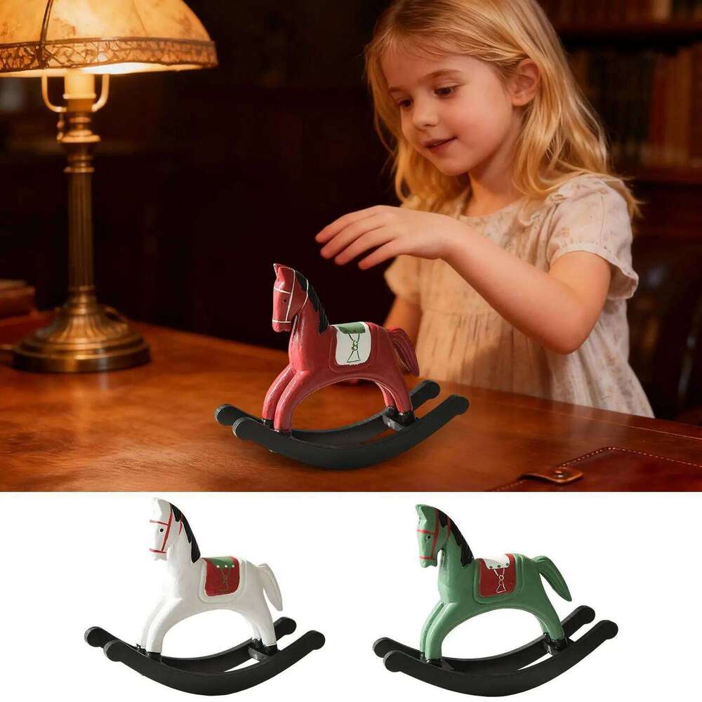 Wooden Balance Sculpture Horse Handicraft Home Decor Creative Ornament Dynamic Balance Art Living Room Bedroom Accent Study Dining Tabletop Decoration