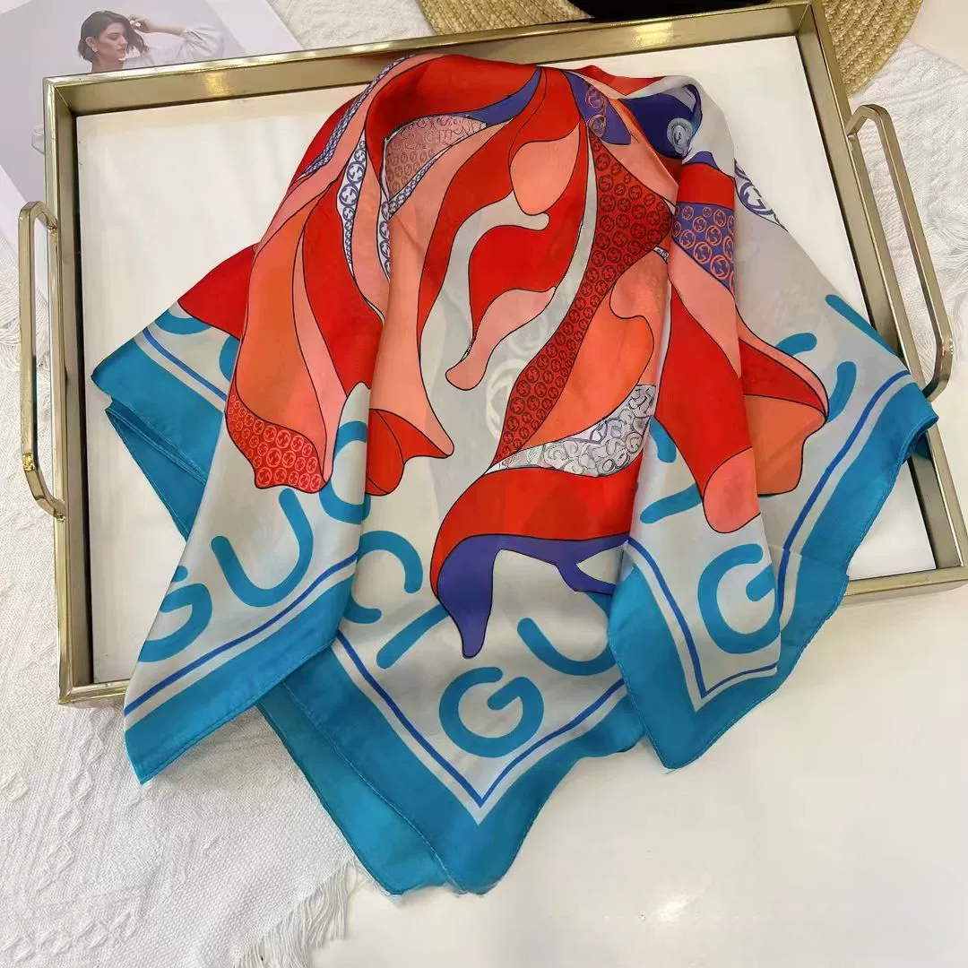 Designer Scarf Women Silk Satin Women Bandana Silk Scarves Scarf for Women Neckerchief luxury Scarf