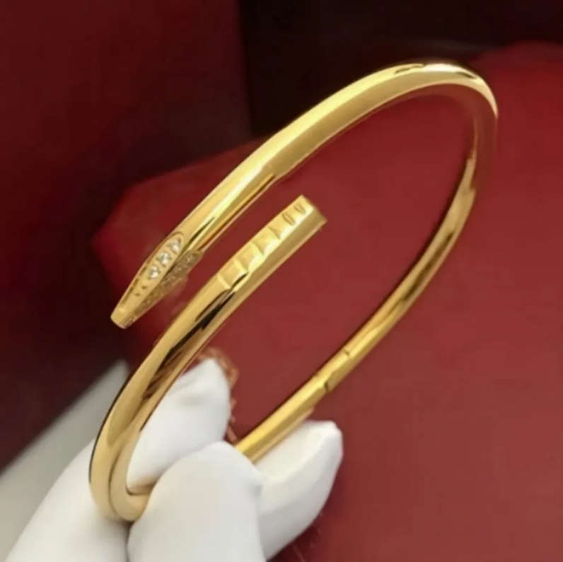 Gold designer nail bracelet jewlery designer for women men luxury bangle high quality titanium steel does not fade silver bracelets Jewellery gifts
