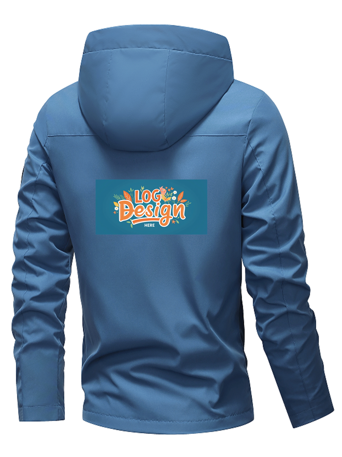 Men's Hooded Jacket for Autumn Trendy Casual Clothing with Customizable Logo Pattern