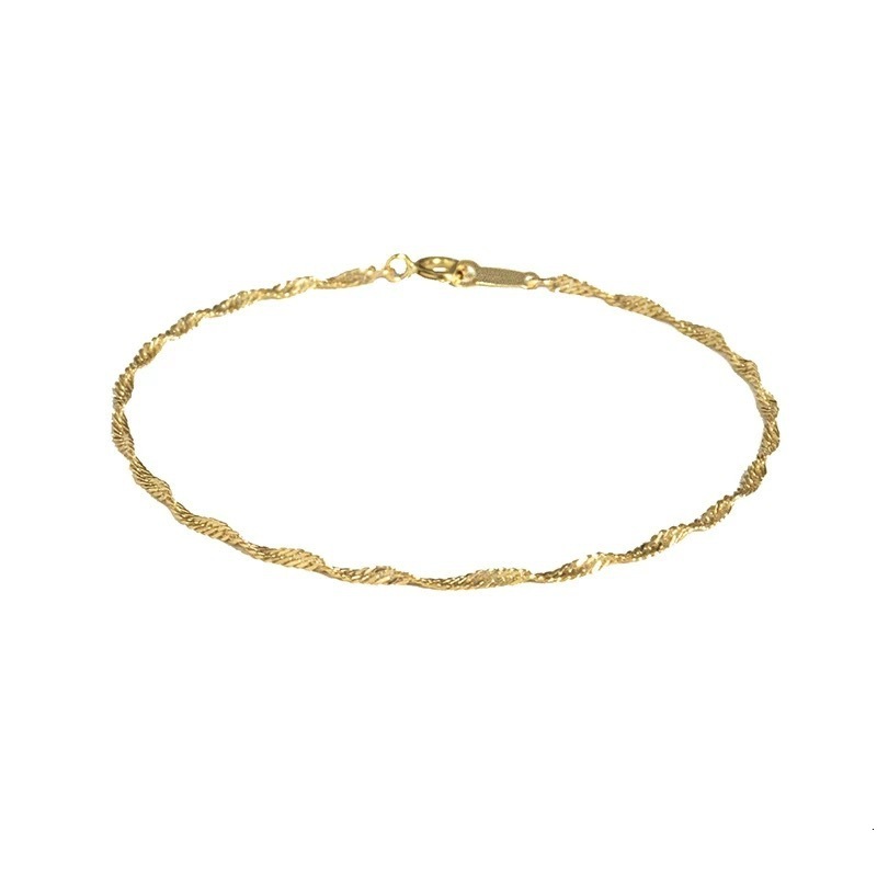 Charm Bracelets 14K Gold Filled Singapore Chain Bracelet Minimal Bracelet Handmade Jewelry Tarnish Resistant Jewelry Hypoallergenic Bracelets 231218