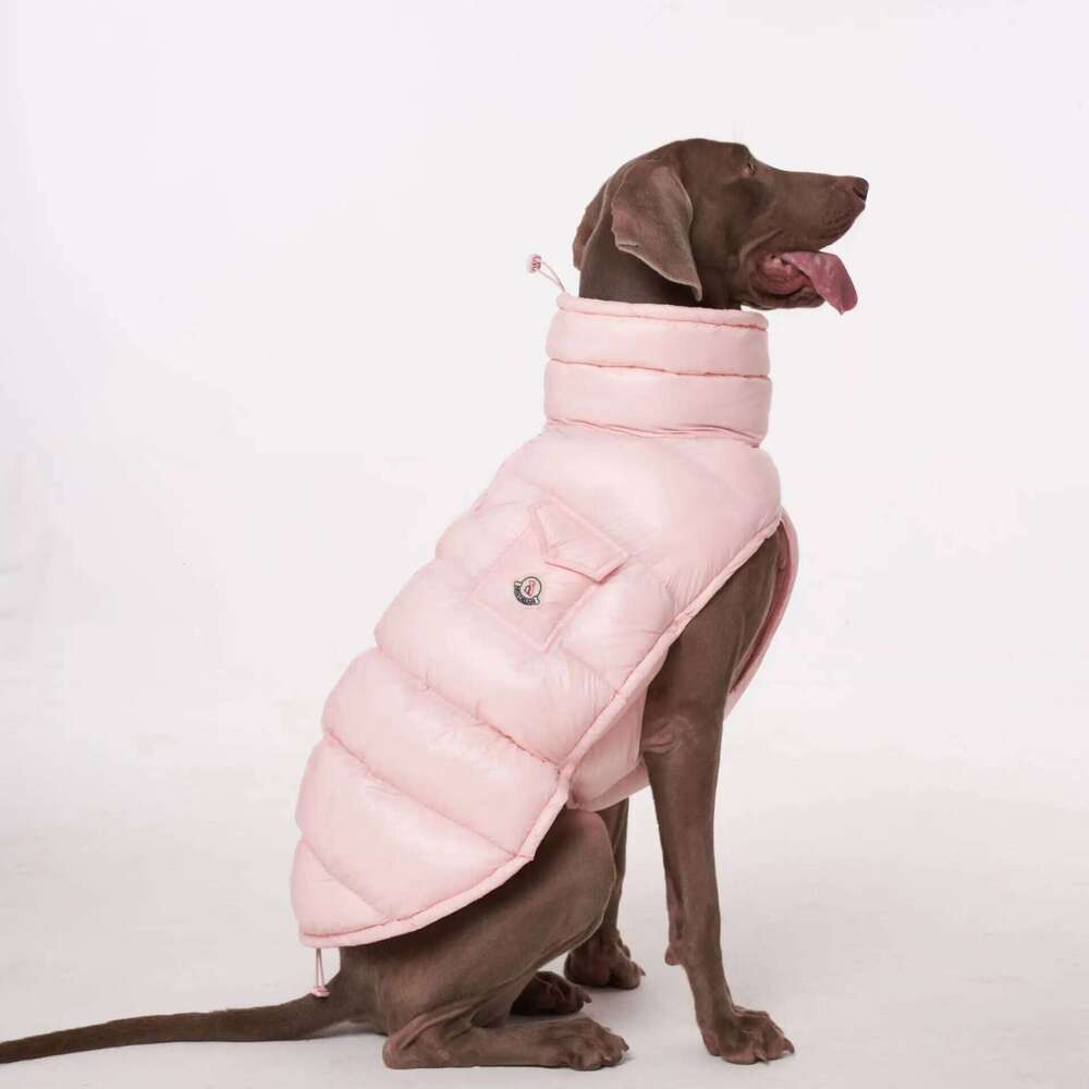 Famous brand Baby Pink Girl Winter Warm High Collar Pet Clothes Adjustable Down Coat Vest Female Dog Jacket pupakaIK