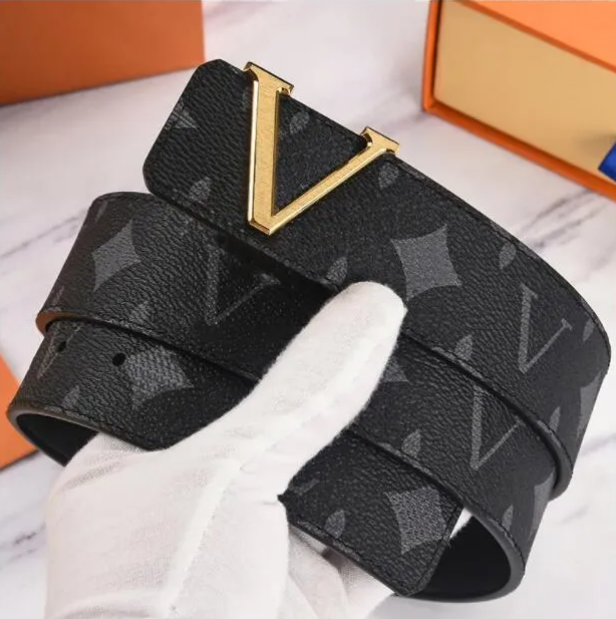 2026 Designer belt men belts for women Luxury belt Classic Checkered Pattern Belts Letter Large Gold Buckle Metal Smooth Buckle Waistband Popular Trendy Mens Belt