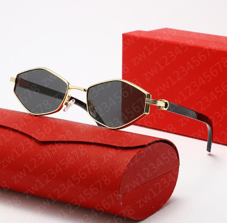 2026 Designer Sunglasses Sports Mens Women Gold and Silver Frameless Metal Round Oval Optical Frame Black Grey Blue Transparent Lens Sun Eyewear Fashion Glasses AAA