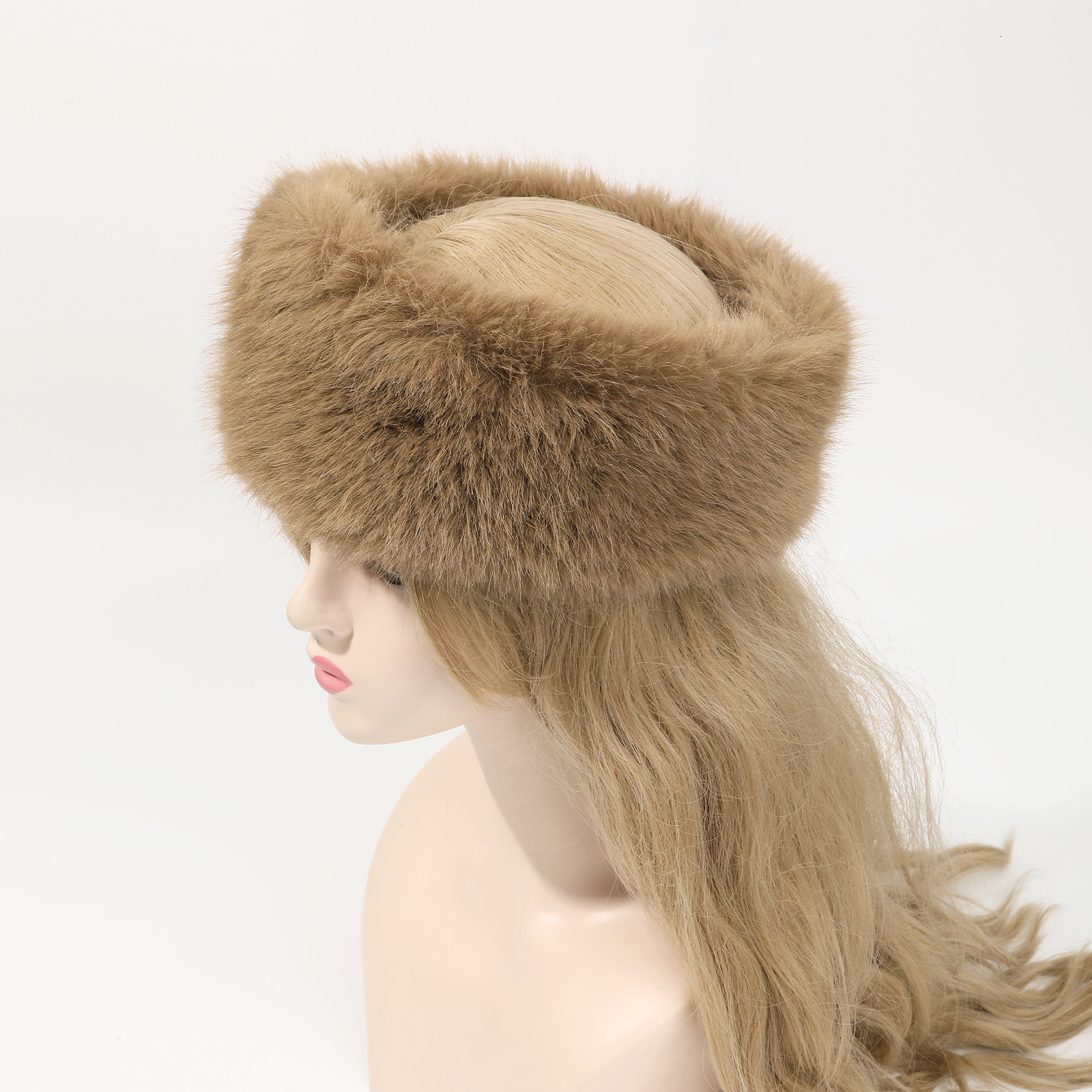 Plush Fisherman Hat for Women 2025 Winter Travel Warm Head Cover Ear Protection Fluffy Bucket Hat 251103