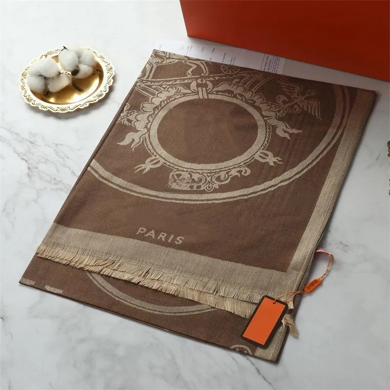 H Scarf For Men and Women Oversized Classic Check Shawls Scarves Designer luxury Gold silver thread plaid thin Silk scarfs Shawl size 180x70 cm 14 color