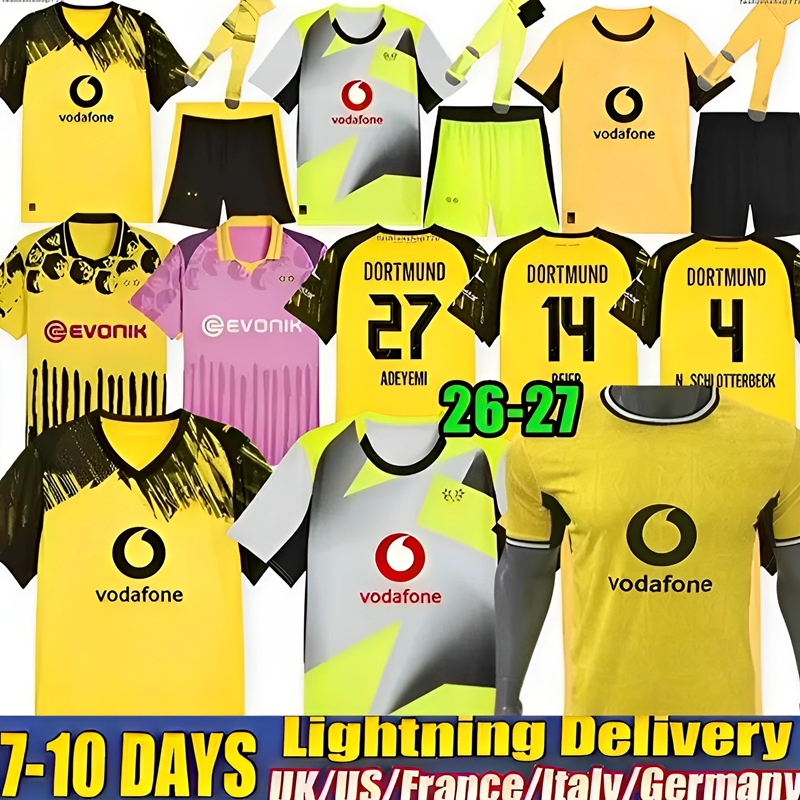 26 27 Dortmund Trikot Jerseys BVBs Jersey HALLER 2025 2026 4th SABITZER Football Shirt Club World Cup Kit MOUKOKO Men Kids Kits Borussias Trikots 3XL 4XL