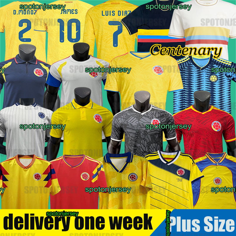 Colombia jersey 2026 World Cup Centenary soccer jersey 100-years anniversary james Columbia shirts camiseta colombia retro VALDERRAMA 1994 long sleeve
