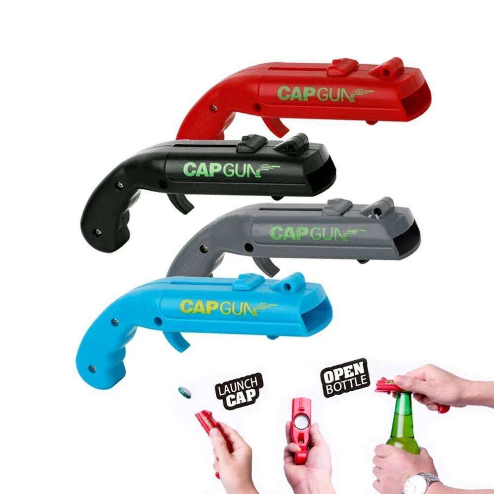 Catapult Gun Portable Creative Launcher Beer Opener Bar Tool Beverage Remover Shaped Bottle Cap Popper 26L0119