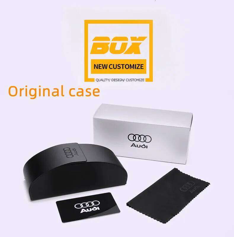 Audi Polarized UV400 Driving Sunglasses Men/Women Square Frame Glasses Gift for Auto Enthusiasts 5571 26Y0119