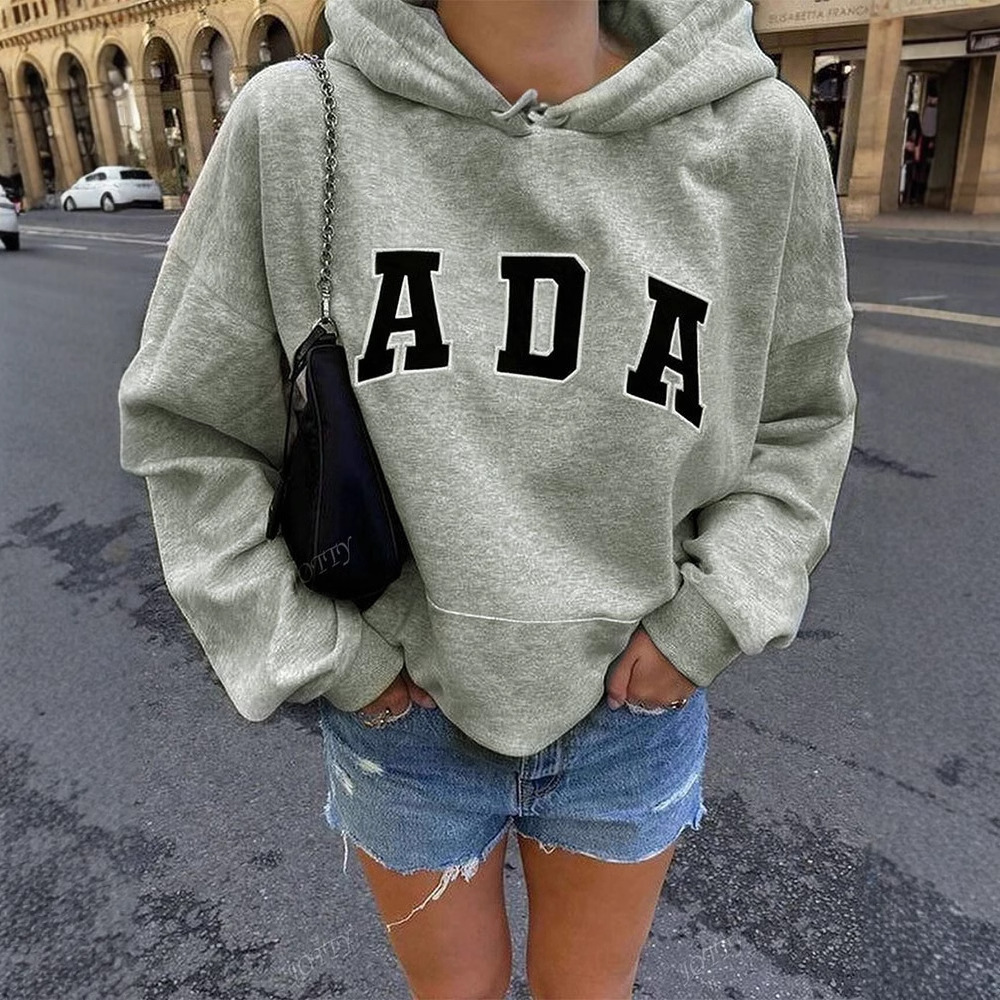 Designer hoodie Ada Sweatshirts Oversized Fashion Cotton Loose Hoodies Embroideried Fashion Lady long sleeved Sweaters