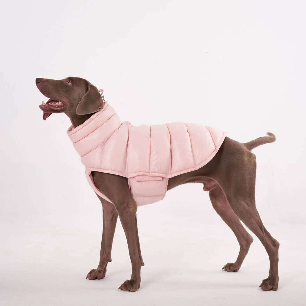Famous brand Baby Pink Girl Winter Warm High Collar Pet Clothes Adjustable Down Coat Vest Female Dog Jacket pupakaIK