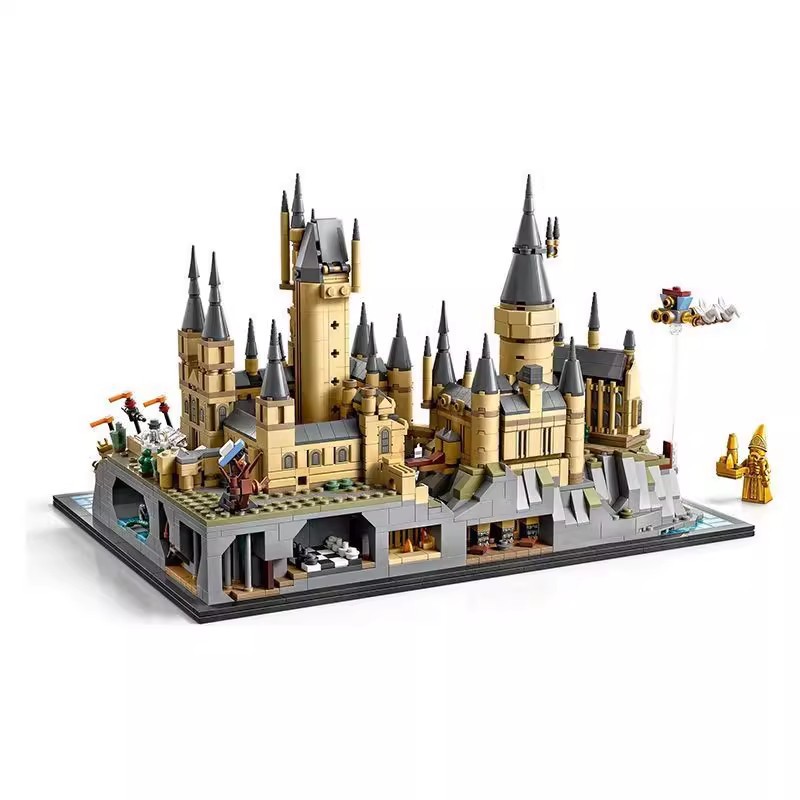 76419 Harry Potter Hogwarts Castle And Courtyard Building Set Model Street Scene Toy