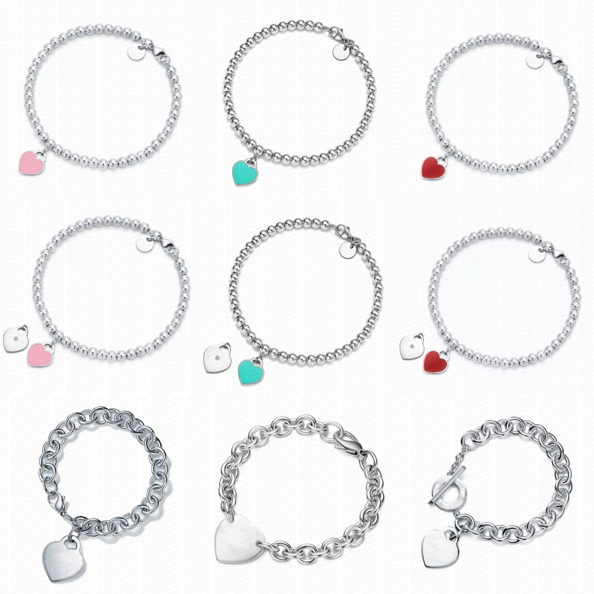 luxury jewelry designer bracelet women men bangle heart bracelet classic casual perppy style unisex party Valentine's Day wedding gift blue pink bracelet designer