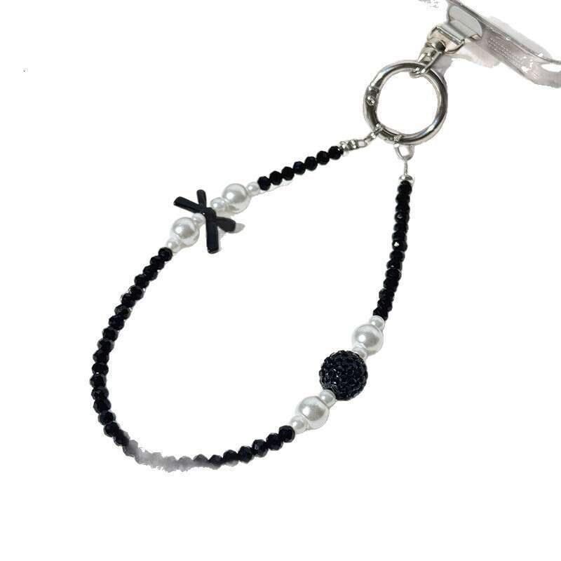 Fashion Bag Phone Chain Sugar Cube Bowknot Crystal Beaded Camellia Lanyard Keychain Pendant