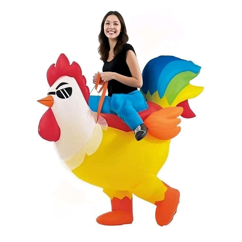 Adult Animal Parrot Rooster Flamingo Inflatable Costume Dress Suits Purim Halloween Christmas Anime Party Cosplay Costumes 241121