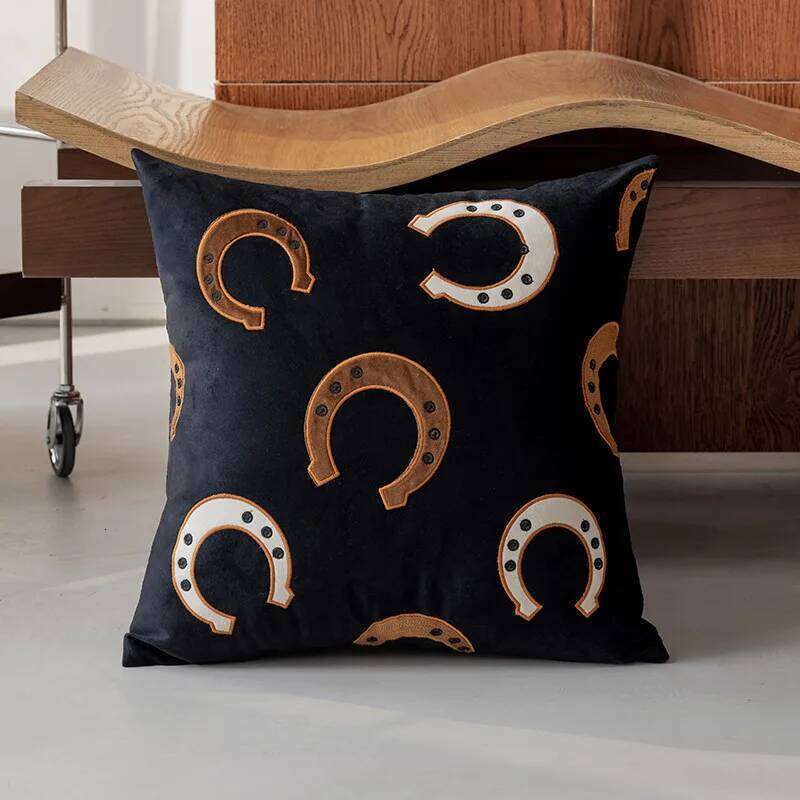 Cilected Vintage Horse Animals Pillow Cotton Geometric Pillowcase Car Waist Cushion Cover For Living Room Sofa Decoration