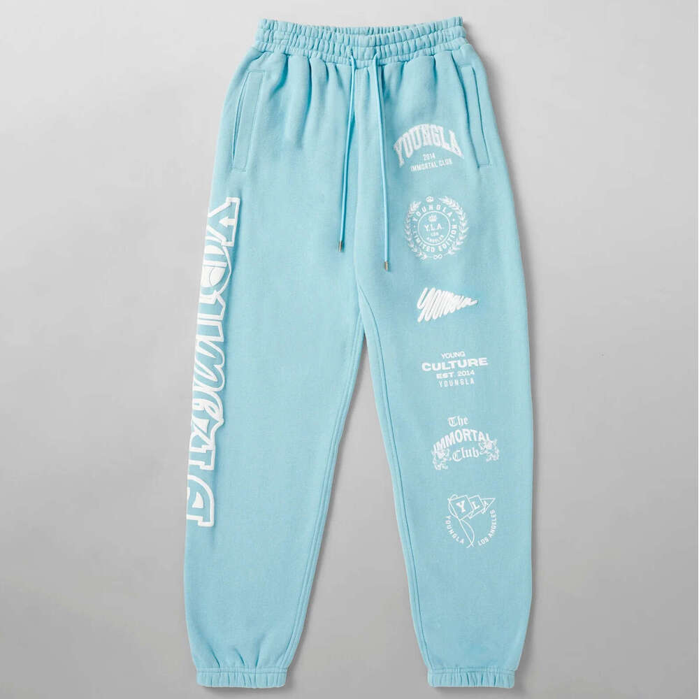 Mens Sweatpants Streetwear Flame Wolf Skull Casual Loose Gym Joggers 2025 Summer Cotton Breathable X2506251