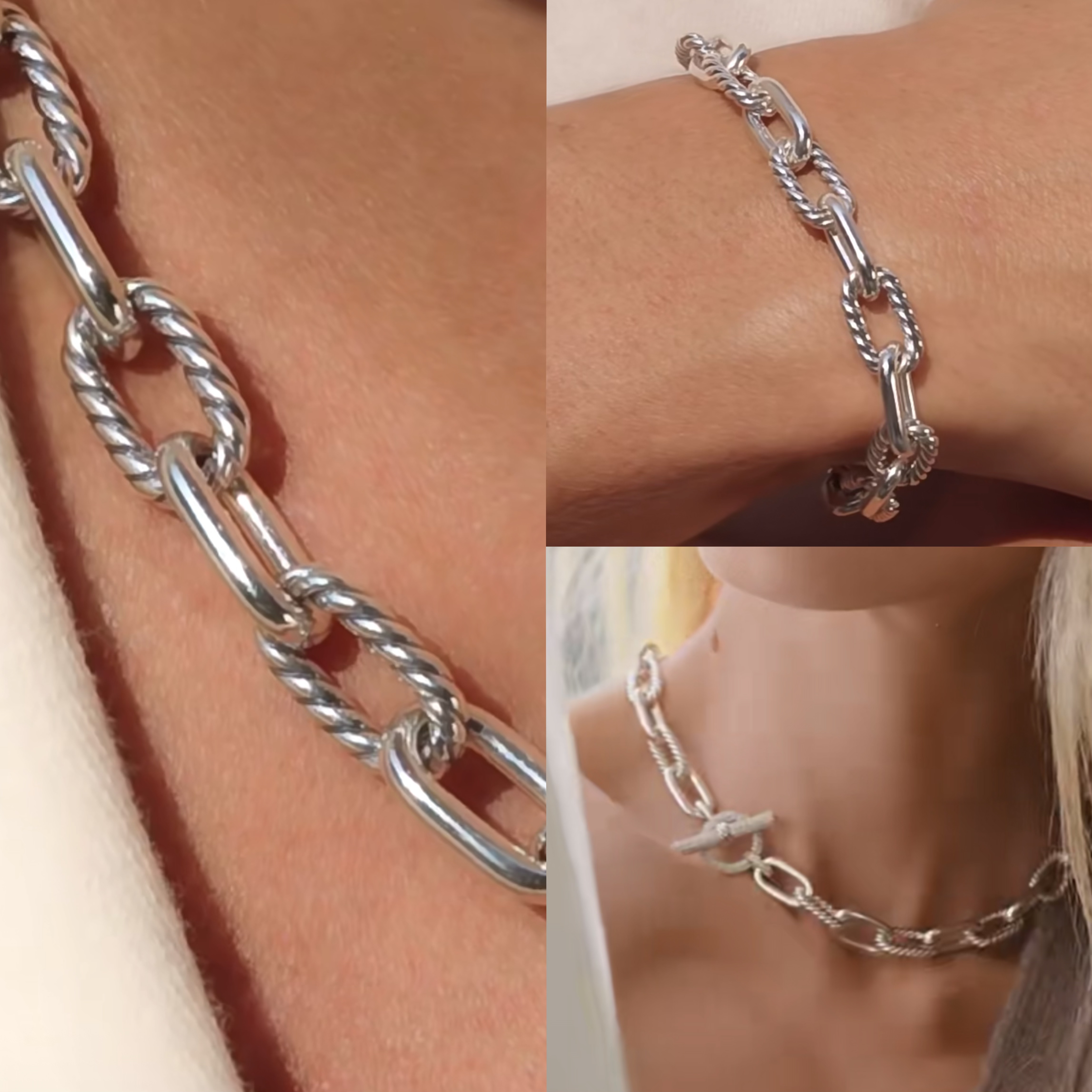 silver classic punk designer bracelet K gold buckle chain bracelet designer classic punk gold bracelet interlocking luxury jewelry street retro jewelry women