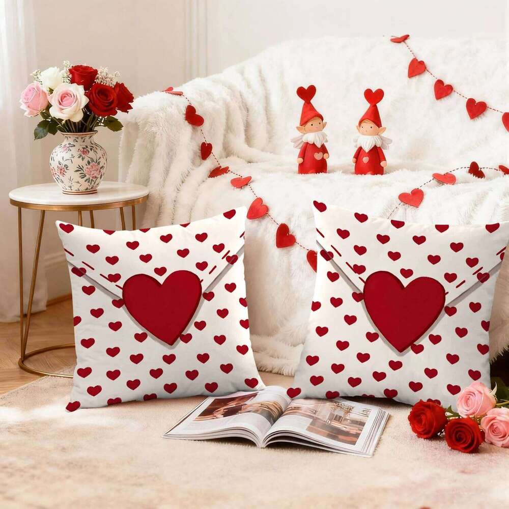 Pillow Case Love Envelope Cushion Cover Valentine's Day Wedding Anniversary Decor For Sofa