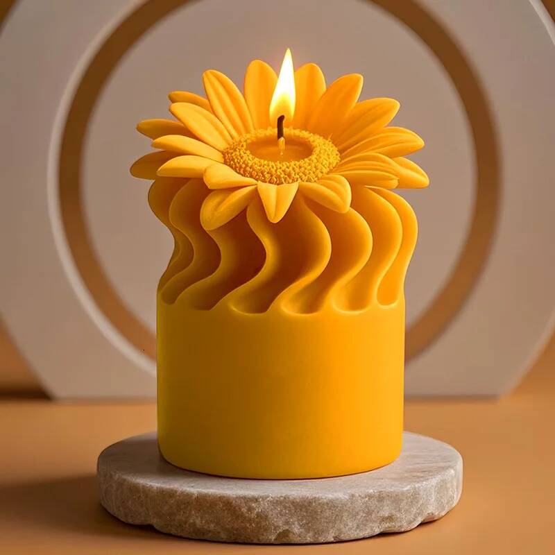 Bestseller Valentine's Day Aroma DIY Sunflower Creative Diffuser Candle Ornament Silicone Mold For Handmade Gift ddmytues