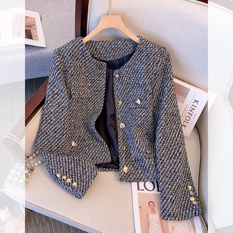 Luxury Brand Designer Clothes 2025 Spring And Autumn New French High-End Design Casual Versatile Fashion Little Style Round Neck Jacket For Women