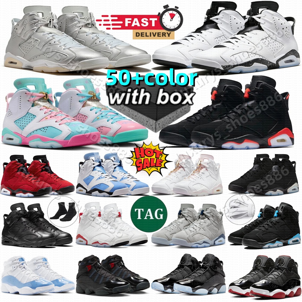 Designer Shoes 6 6s J6 Ring British Khaki Chrome Toro Bravo Cool Grey Metallic Silver UNC Fire Red Ochre Georgetown Sports Trainer Men Women Dress Sneakers With box