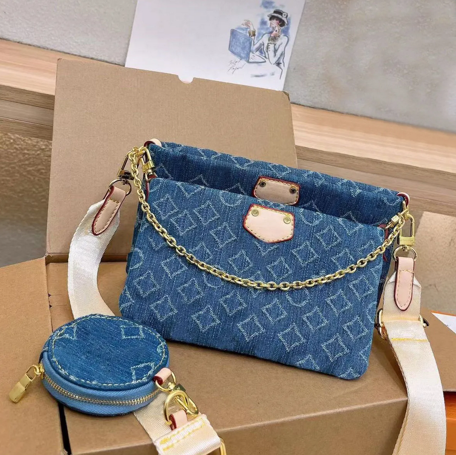 10A Designer denim bag tote bag women SUNSET underarm handbag pochette on the go Shoulder bags crossbody bags neonoe Hobo louisities vittonn bag viitton vuittion