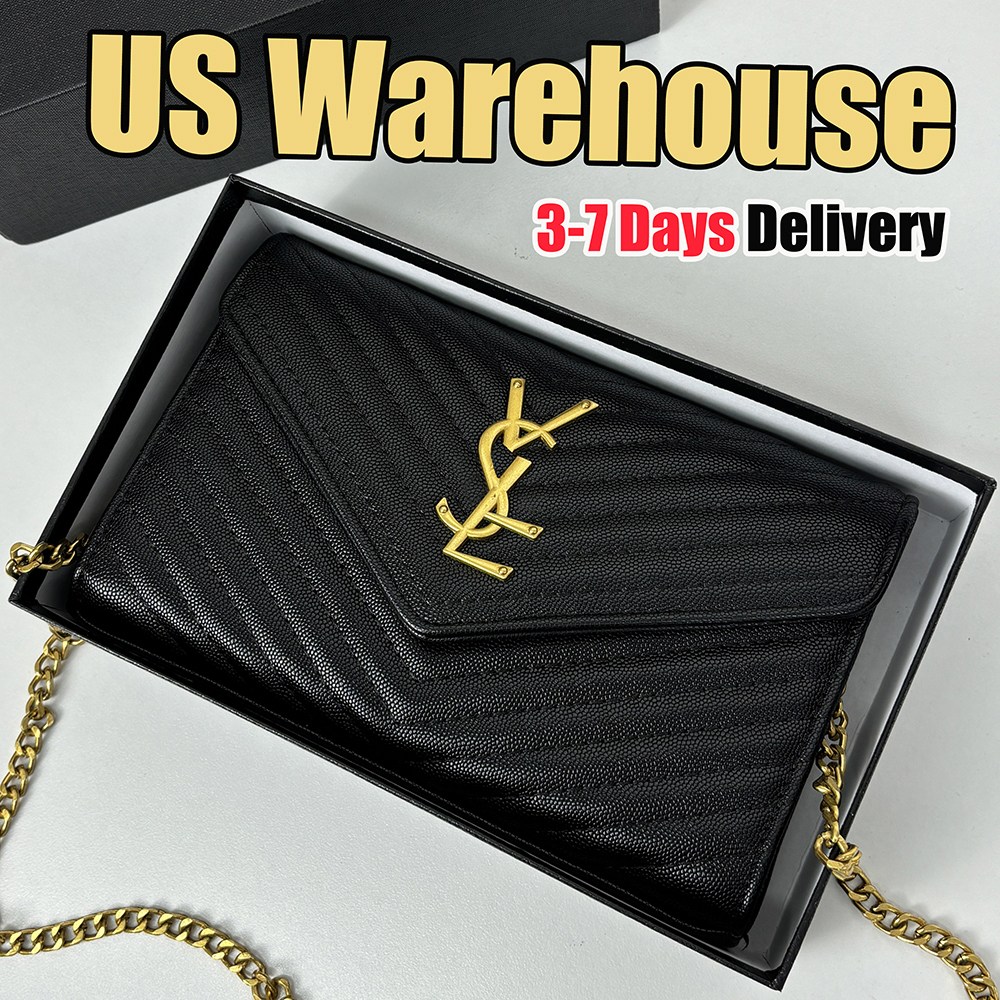 Designer Bag Luxury Bag Envelope Leather Shoulder Bag Chain Handbag Fashion Leisure Elegant Classic Letter Ladies Minimalist Bag Essential for Commuting