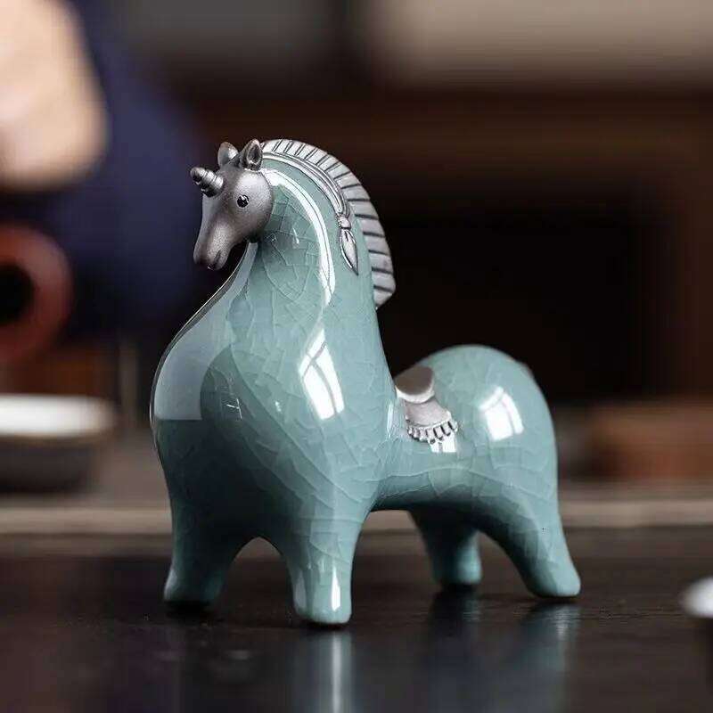 Ornament Horse Ceramic Internet Famous Decor For Home Living Room Foyer TV Cabinet Wine Cabinet