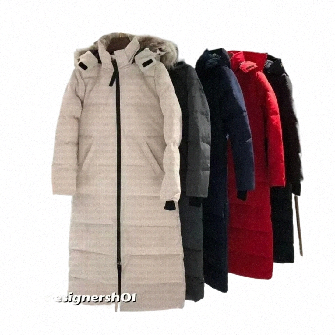 designer Womens Down Jacket Fashion Brand canada Long Coat Large Pocket Fur Collar Thermal Top Female women goosewomen autumn and winter Large Clothin W0dh#