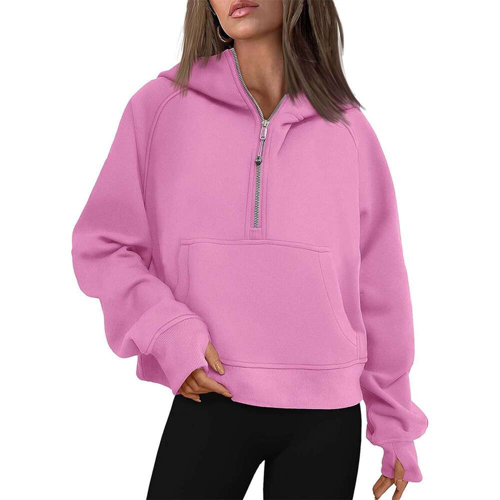2025 Wish hot selling thick hoodie top cross-border foreign trade women's clothing European and American style autumn and winter new item hooded 