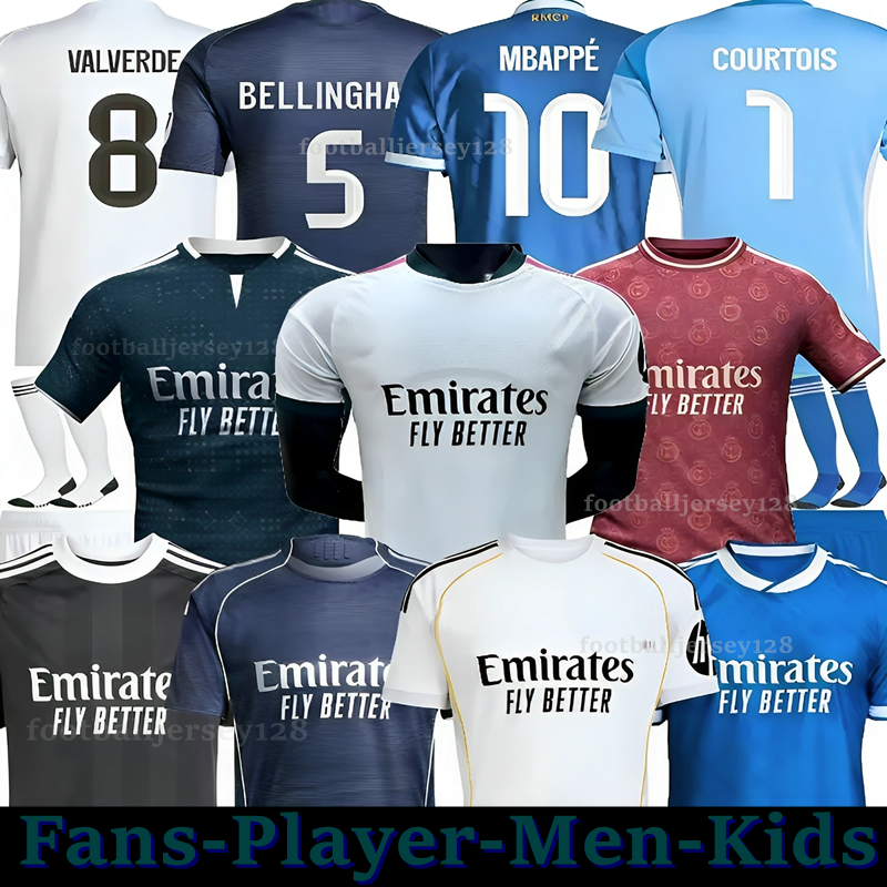 25 26 27 MBAPPE BELLINGHAM Real 4Th Madrids Soccer Jerseys RODRGO VINI JR MODRIC VALVERDE Football Shirt men kids kit 2026 VALVERDE ENDRICCK Arda Guler CAMAVINGA