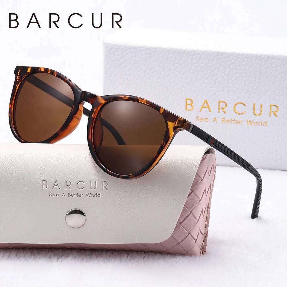BARCUR Pink Polarized Glasses Bright Comfort PC Round Frame Holiday Travel Women Sunglasses Most Fashion Gift For Girls 26Y0119
