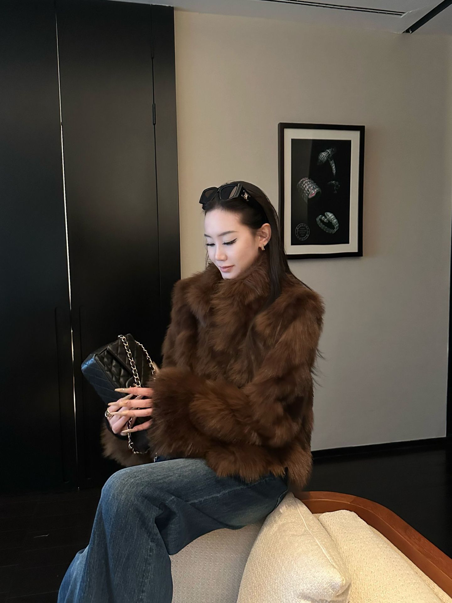 Short Faux Mink Coat Winter Brown Faux Fur Coat Woman Clothing Loose Fluffy Faux Fur Jacket Woman Fur Coats Tops 251008
