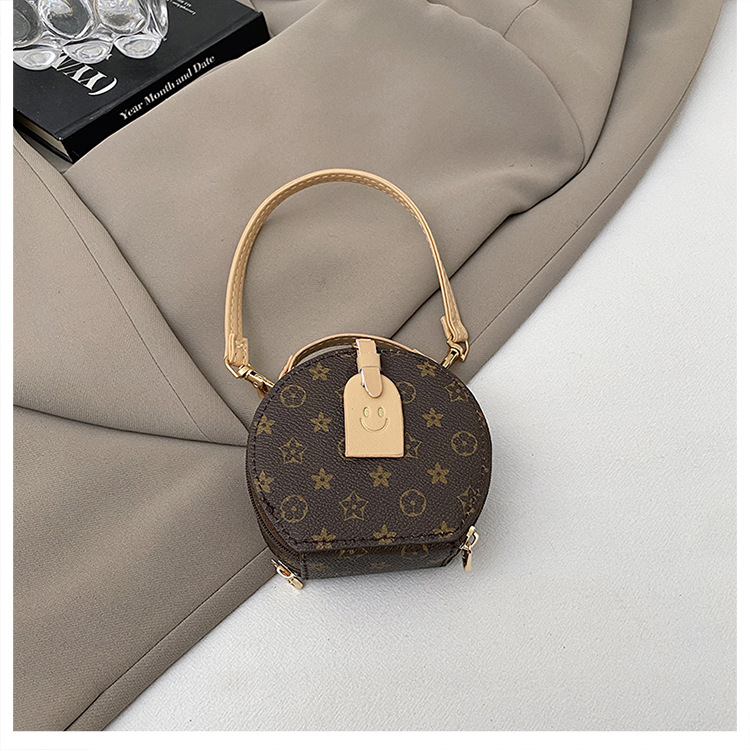2026 New Collection Fashion Print Elegant Handbag Simple Commuting Stylish Circle Bag Light Luxury Versatile Coin Purse Available in Various Colors