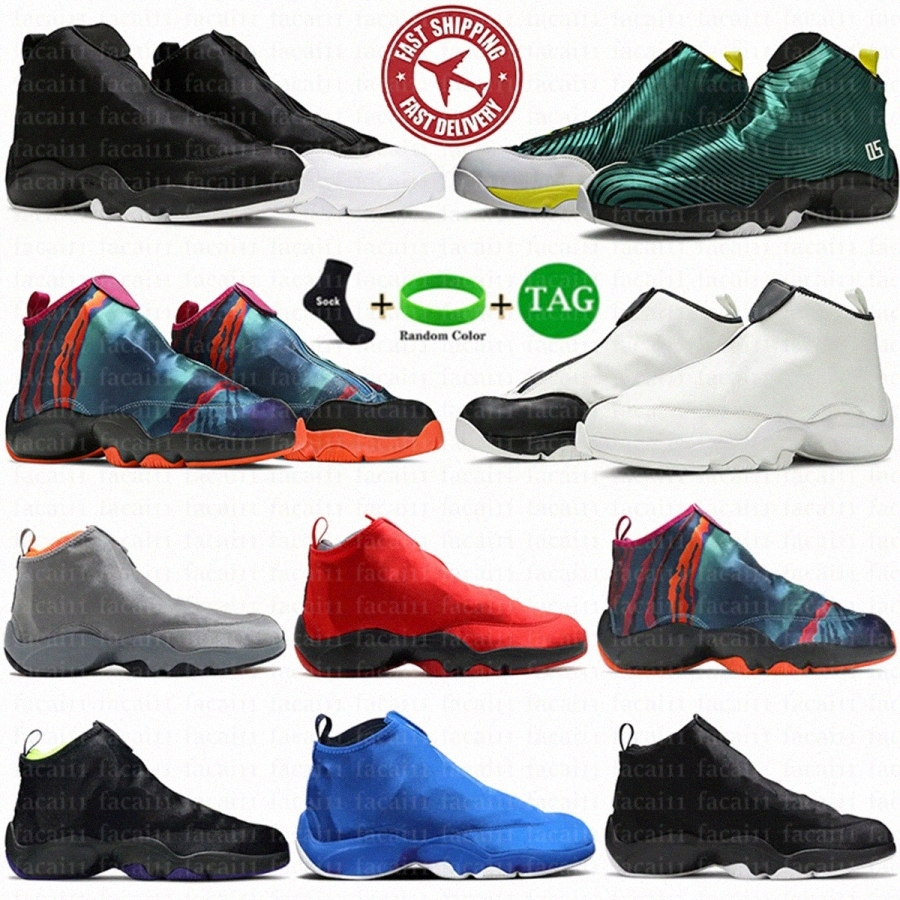 classic vintage flights basketball shoes men The Glove mid high-top zipper close sneakers Tech Challenge sonic wave Miami Black White outdoor sport trainers