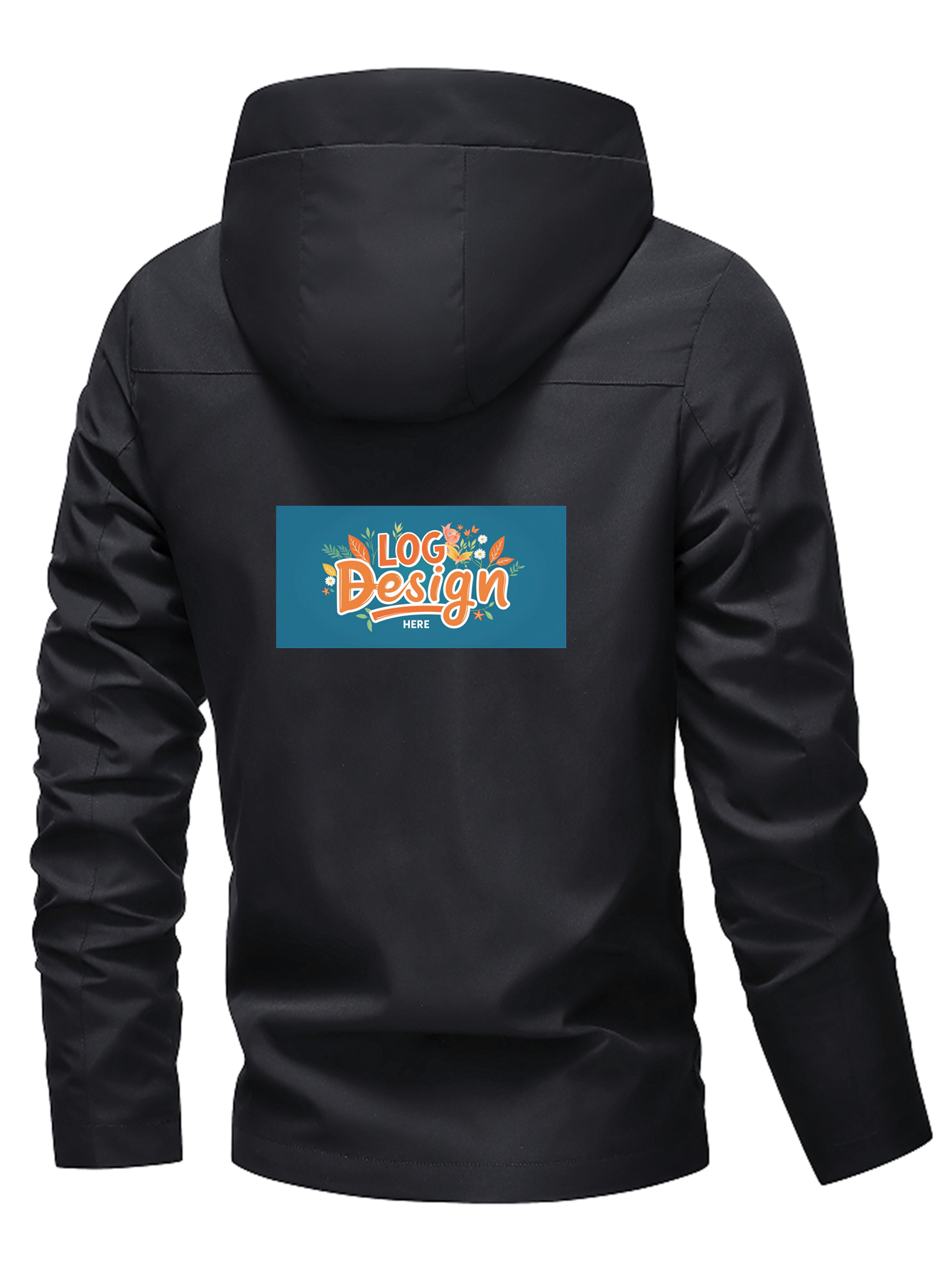 Men's Hooded Jacket for Autumn Trendy Casual Clothing with Customizable Logo Pattern