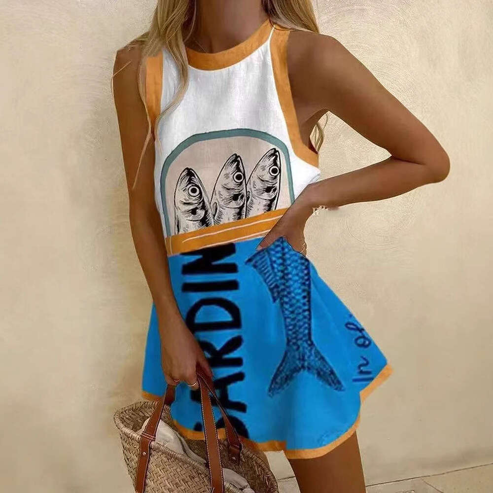 Station Autumn New Round Neck Sleeveless Women's Long Sweatshirt Ocean Elements Casual Shirt DREAM RECALL