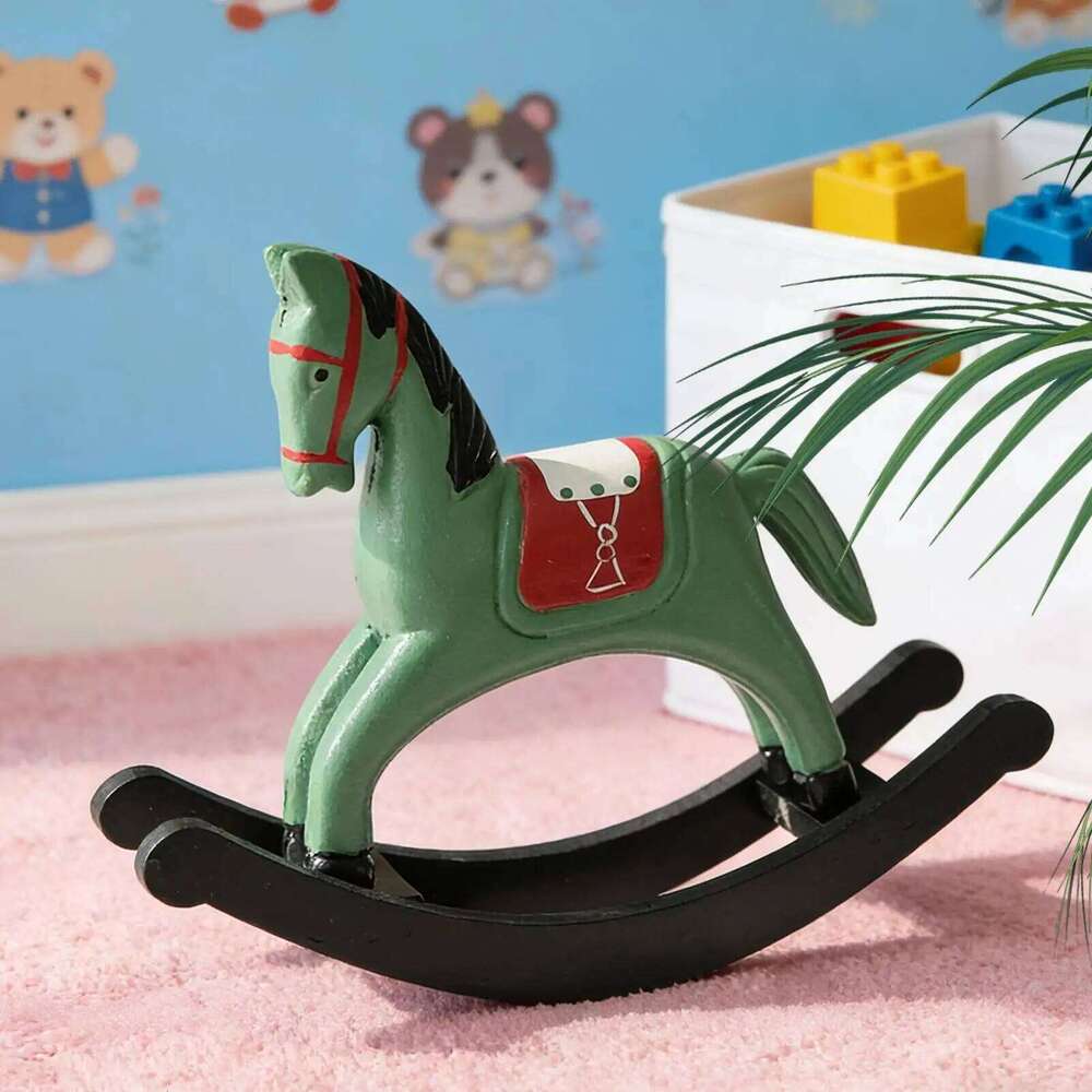 Wooden Balance Sculpture Horse Handicraft Home Decor Creative Ornament Dynamic Balance Art Living Room Bedroom Accent Study Dining Tabletop Decoration