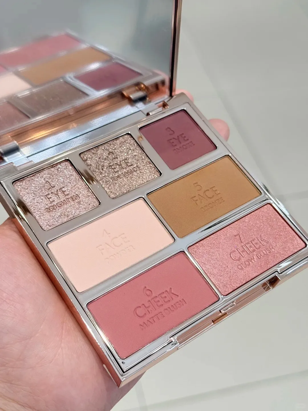 Hollywood Palette 22g Eyeshadow Blush Highlighter Instant Face Eye Beauty 2 Colors Pretty Dreamy Bronzed Glowing Eyes Cheek Matte Face Powder Blush Ma