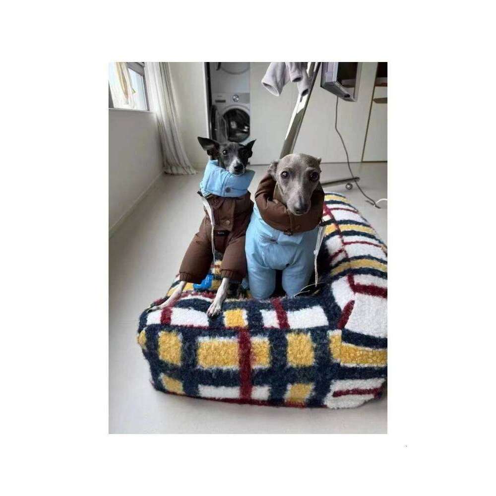 Famous brand Thicken Pet Dog Parkas Coat Four Legs Puppy Jumpsuit High Neck Design Double Sides Wearing Whippet Greyhound Winter Outfits pupakaIK