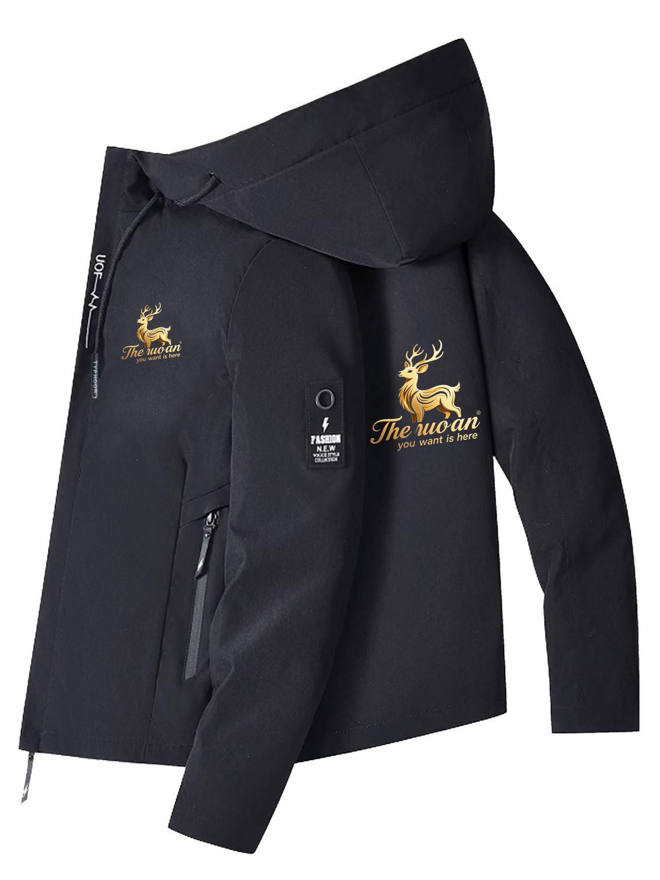 Men's Hooded Jacket - Autumn Casual Wear with customized logo pattern