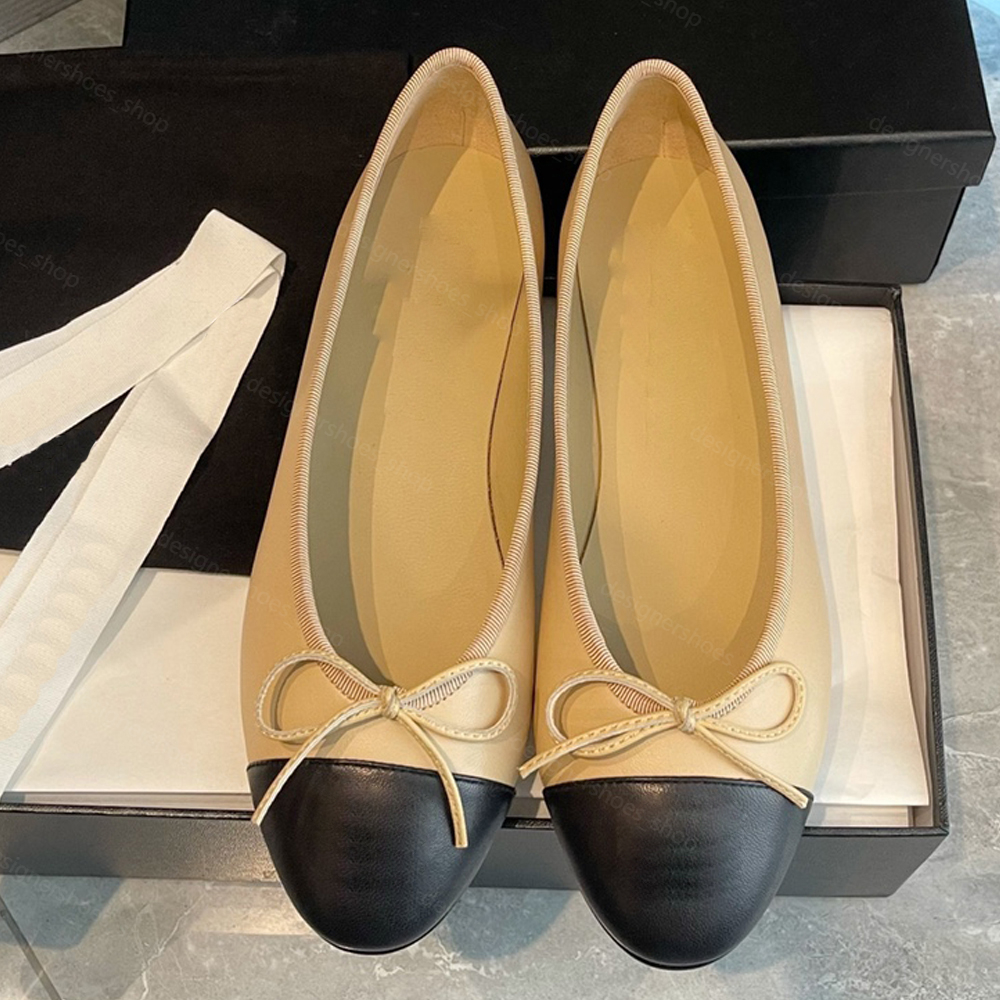 Dress Shoes Loafers Paris Women Ballet Flats Shoes Spring Designers Cap Toe Ballerina Flats Luxurys Loafers Spring Multi Color Tweed Ballerina 35-42 With Box