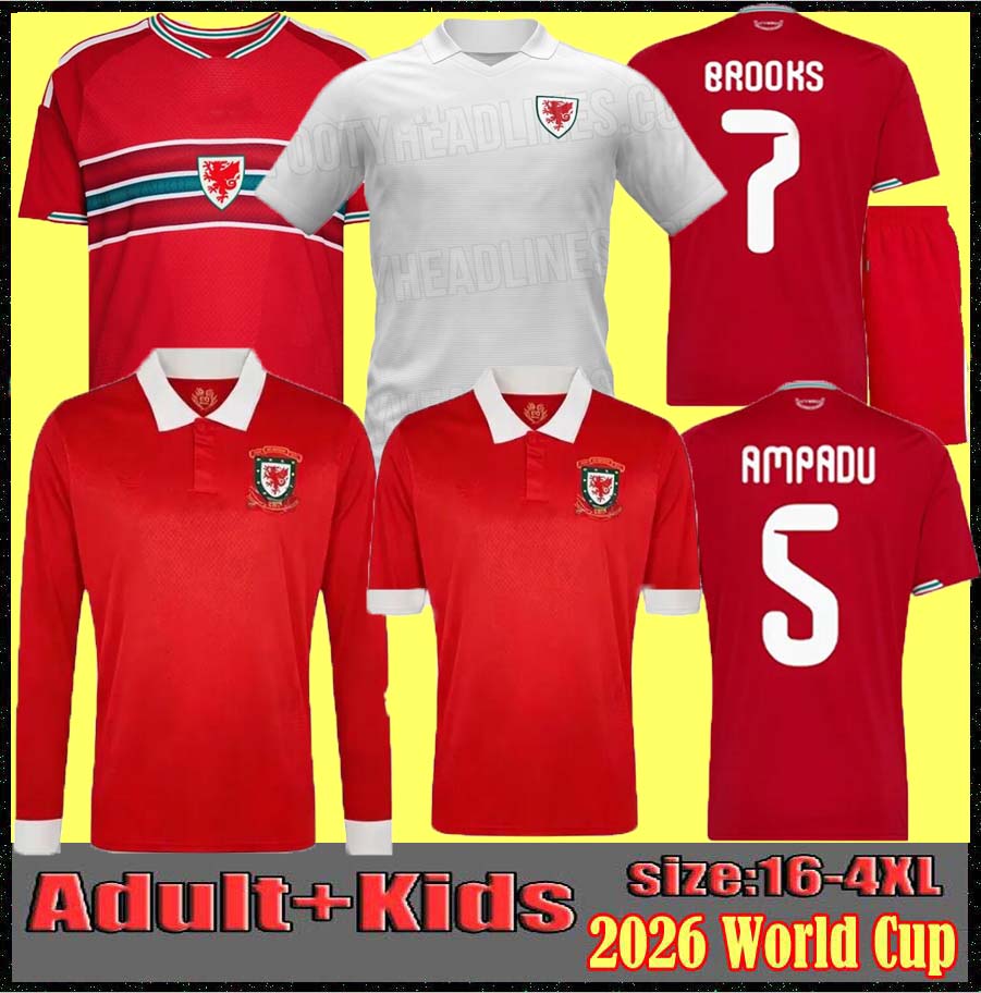 2026 Wales soccer jerseys JAMES BALE Welsh JOHNSON N.WILLIAMS RODON T.ROBERTS CABANGO LEVITT MOORE THOMAS 26 27 Special 150-Year Anniversary football shirts