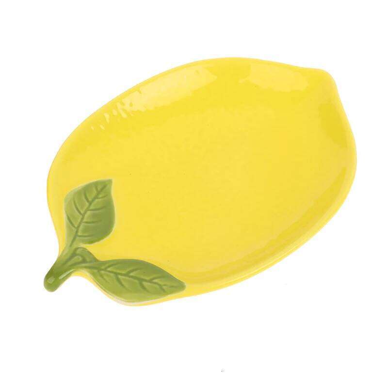 Creative Cartoon Lemon Shaped Ceramic Salad Soup Bowl Family Fruit Snack Plate Kitchen Utensils Accessories Dessert Dish